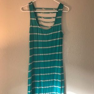 Foreign Exchange Teal Blue Maxi Dress 🦋👗🐬